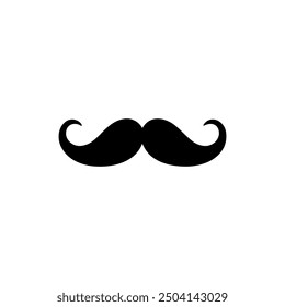 Moustache icon on white background. Vector illustration