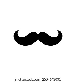 Moustache icon on white background. Vector illustration