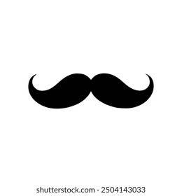 Moustache icon on white background. Vector illustration