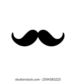 Moustache icon on white background. Vector illustration