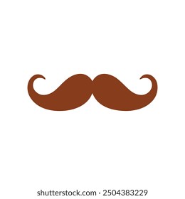 Moustache icon on white background. Vector illustration