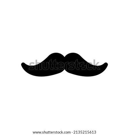 Moustache icon on white background.