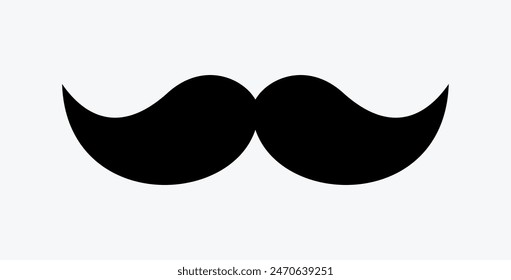 Conjunto de iconos de bigote. Colección de exuberantes bigotes hipster. Estilo retro caballero. Logo de Barbershop. Ilustración vectorial aislada sobre fondo blanco.