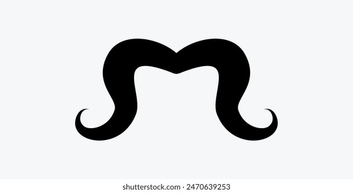 Conjunto de iconos de bigote. Colección de exuberantes bigotes hipster. Estilo retro caballero. Logo de Barbershop. Ilustración vectorial aislada sobre fondo blanco.