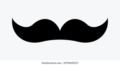 Conjunto de iconos de bigote. Colección de exuberantes bigotes hipster. Estilo retro caballero. Logo de Barbershop. Ilustración vectorial aislada sobre fondo blanco.