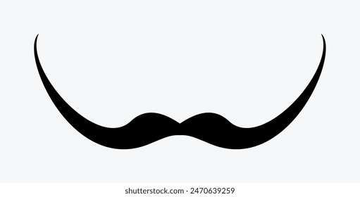 Conjunto de iconos de bigote. Colección de exuberantes bigotes hipster. Estilo retro caballero. Logo de Barbershop. Ilustración vectorial aislada sobre fondo blanco.