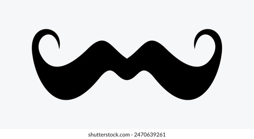 Conjunto de iconos de bigote. Colección de exuberantes bigotes hipster. Estilo retro caballero. Logo de Barbershop. Ilustración vectorial aislada sobre fondo blanco.