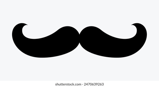 Conjunto de iconos de bigote. Colección de exuberantes bigotes hipster. Estilo retro caballero. Logo de Barbershop. Ilustración vectorial aislada sobre fondo blanco.