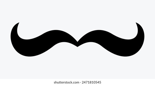 Conjunto de iconos de bigote. Colección de exuberantes bigotes hipster. Estilo retro caballero. Logo de Barbershop. Ilustración vectorial aislada sobre fondo blanco.