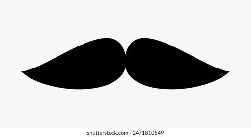 Conjunto de iconos de bigote. Colección de exuberantes bigotes hipster. Estilo retro caballero. Logo de Barbershop. Ilustración vectorial aislada sobre fondo blanco.