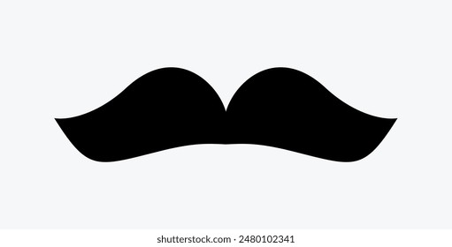 Conjunto de iconos de bigote. Colección de exuberantes bigotes hipster. Estilo retro caballero. Logo de Barbershop. Ilustración vectorial aislada sobre fondo blanco.