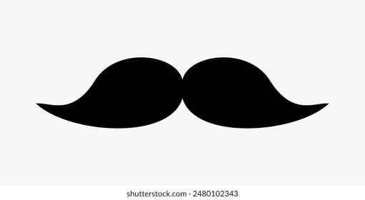 Conjunto de iconos de bigote. Colección de exuberantes bigotes hipster. Estilo retro caballero. Logo de Barbershop. Ilustración vectorial aislada sobre fondo blanco.