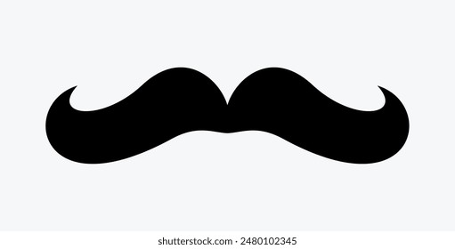 Conjunto de iconos de bigote. Colección de exuberantes bigotes hipster. Estilo retro caballero. Logo de Barbershop. Ilustración vectorial aislada sobre fondo blanco.