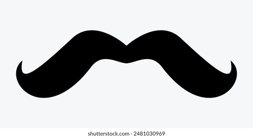 Conjunto de iconos de bigote. Colección de exuberantes bigotes hipster. Estilo retro caballero. Logo de Barbershop. Ilustración vectorial aislada sobre fondo blanco.