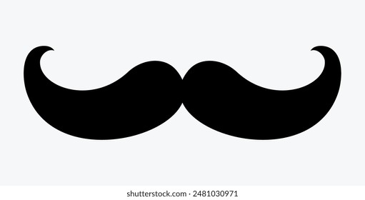 Conjunto de iconos de bigote. Colección de exuberantes bigotes hipster. Estilo retro caballero. Logo de Barbershop. Ilustración vectorial aislada sobre fondo blanco.