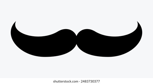 Conjunto de iconos de bigote. Colección de exuberantes bigotes hipster. Estilo retro caballero. Logo de Barbershop. Ilustración vectorial aislada sobre fondo blanco.