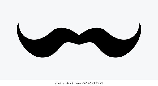 Conjunto de iconos de bigote. Colección de exuberantes bigotes hipster. Estilo retro caballero. Logo de Barbershop. Ilustración vectorial aislada sobre fondo blanco.