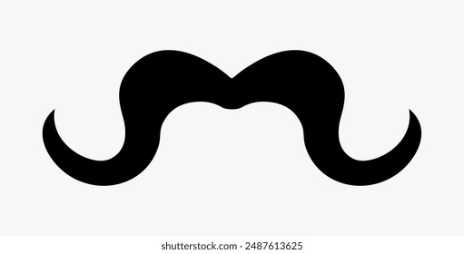 Conjunto de iconos de bigote. Colección de exuberantes bigotes hipster. Estilo retro caballero. Logo de Barbershop. Ilustración vectorial aislada sobre fondo blanco.