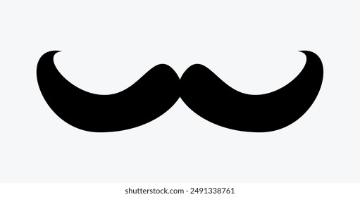 Conjunto de iconos de bigote. Colección de exuberantes bigotes hipster. Estilo retro caballero. Logo de Barbershop. Ilustración vectorial aislada sobre fondo blanco.