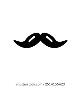 moustache icon solid style element