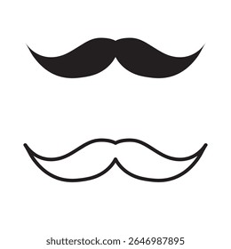 moustache icon style vector icon, simple illustration for web and app..eps
