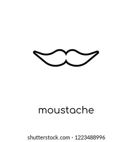 moustache icon. Trendy modern flat linear vector moustache icon on white background from thin line Circus collection, outline vector illustration