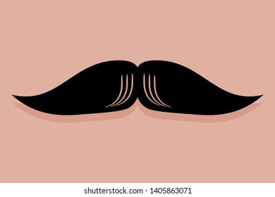 Moustache icon vector in the English style