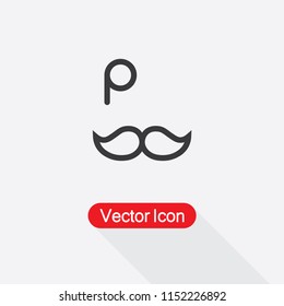 Moustache Icon Vector Illustration Eps10