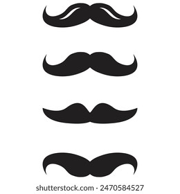 Moustache Icon Vector Illustration Flat Design