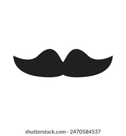 Moustache Icon Vector Illustration Flat Design