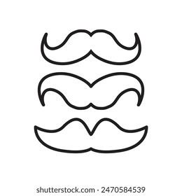 Moustache Icon Vector Illustration Flat Design