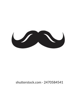 Moustache Icon Vector Illustration Flat Design