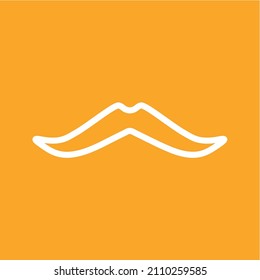 Imagen vectorial de icono bigote. También se puede usar para ropa y accesorios. Adecuado para aplicaciones móviles, aplicaciones web y medios impresos.