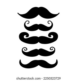 moustache icon vector isloated on background