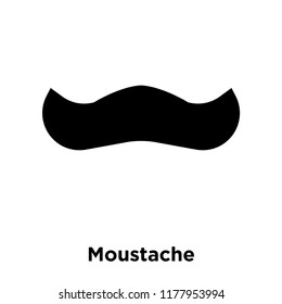 Moustache icon vector isolated on white background, logo concept of Moustache sign on transparent background, filled black symbol