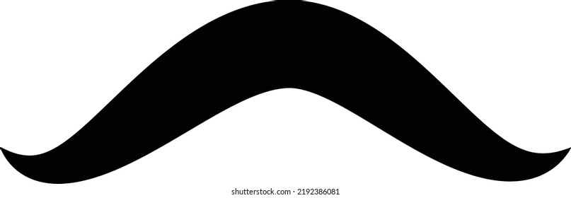 Mustache-Symbol, Vektorgrafik einzeln auf weißem Hintergrund