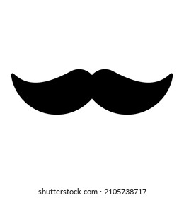 Moustache icon vector. Men's moustache on white background. Vintage illustration with mustache icon.