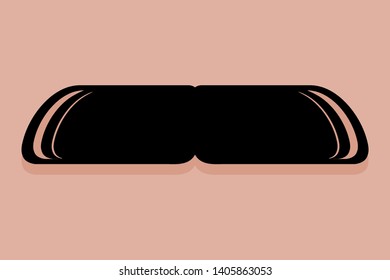 Moustache icon vector in the painters brush style