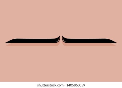 Moustache Icon Vector In The Pencil Style