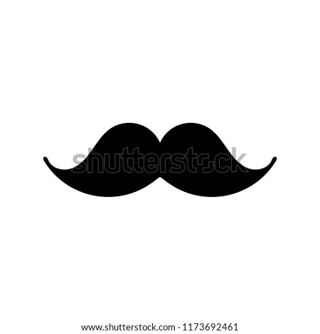 Moustache icon,  vector sticker Foto d'archivio © 