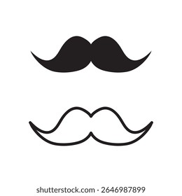 moustache icon, vector moustache icon style vector icons on white background..eps
