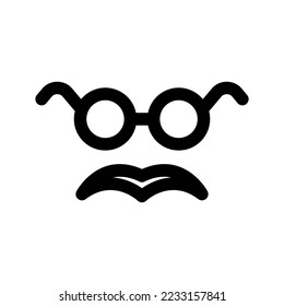 Mustache Icon Vector Symbol Design Illustration
