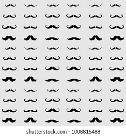 moustache icons set mustache on a gray background,vector illustration