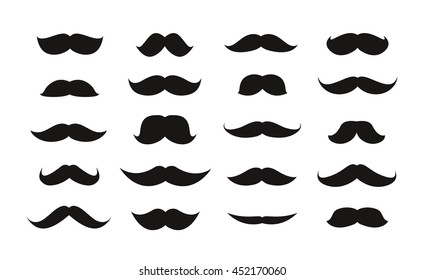 Moustache isolated on white background. Vector illustration