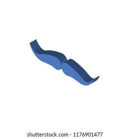 Moustache isometric left top view 3D icon