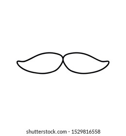 Moustache line icon, outline vector sign, linear style pictogram isolated on white. Symbol, logo illustration.