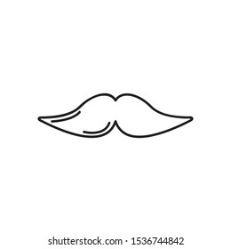 Moustache line icon, outline vector sign, linear style pictogram isolated on white. Symbol, logo illustration.