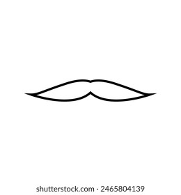 Moustache line icon vector in trendy