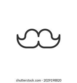 Moustache line icon. Web symbol for web and apps. Sign design in outline style. Moustache stroke object.