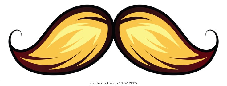 Logo de Mustache para la ilustración de juegos vector sobre fondo blanco 